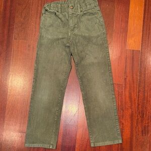 Janie and Jack Olive Green Corduroy Straight Pants size 8